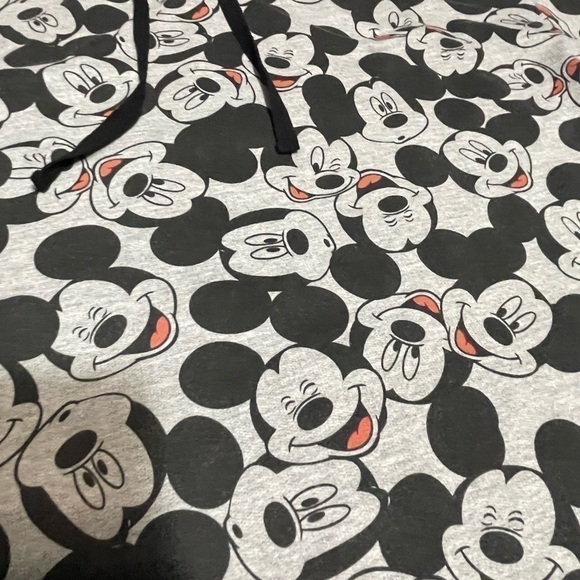Disney Mickey Mouse Cropped Hoodie Sweatshirt Women's Size Medium Grey - Picture 15 of 16